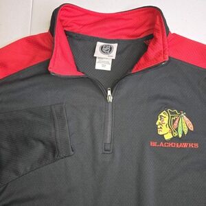 NHL CHICAGO BLACKHAWKS  Men's Medium 1/4 Zip‎ Pullover Hockey -1008